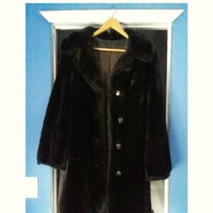 Vintage faux mink fur coat EUC